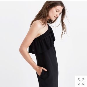 Madewell silk one-shoulder dress